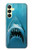 S0830 Requin blanc Etui Coque Housse pour Samsung Galaxy A25 5G