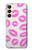 S2214 Bisous Lèvres roses Etui Coque Housse pour Samsung Galaxy A25 5G