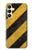 S2231 Noir et Jaune Ligne de risque rayé Etui Coque Housse pour Samsung Galaxy A25 5G