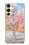 S2450 Van Gogh Fleur de Pêcher Etui Coque Housse pour Samsung Galaxy A25 5G