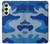 S2958 Armée Bleu Camo Camouflage Etui Coque Housse pour Samsung Galaxy A25 5G