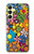 S3281 Motif coloré Hippie Fleurs Etui Coque Housse pour Samsung Galaxy A25 5G