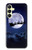 S3508 Noël Père Noël Lune Etui Coque Housse pour Samsung Galaxy A25 5G