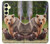 S3558 Famille d'ours Etui Coque Housse pour Samsung Galaxy A25 5G