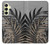 S3692 Feuilles de palmier gris noir Etui Coque Housse pour Samsung Galaxy A25 5G