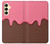 S3754 Cornet de crème glacée à la fraise Etui Coque Housse pour Samsung Galaxy A25 5G