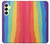 S3799 Arc-en-ciel aquarelle vertical mignon Etui Coque Housse pour Samsung Galaxy A25 5G