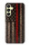 S3804 Graphique de drapeau de ligne rouge en métal de pompier Etui Coque Housse pour Samsung Galaxy A25 5G