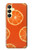 S3946 Motif orange sans couture Etui Coque Housse pour Samsung Galaxy A25 5G