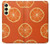 S3946 Motif orange sans couture Etui Coque Housse pour Samsung Galaxy A25 5G