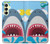 S3947 Caricature d'hélicoptère de requin Etui Coque Housse pour Samsung Galaxy A25 5G