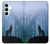 S0935 Loup Hurlant dans la forêt Etui Coque Housse pour Samsung Galaxy A35 5G