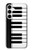 S3078 Noir et blanc Clavier de piano Etui Coque Housse pour Samsung Galaxy A35 5G