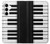 S3078 Noir et blanc Clavier de piano Etui Coque Housse pour Samsung Galaxy A35 5G