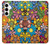 S3281 Motif coloré Hippie Fleurs Etui Coque Housse pour Samsung Galaxy A35 5G