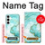 S3399 Vert Marbre Imprimer Graphique Etui Coque Housse pour Samsung Galaxy A35 5G