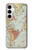 S3418 Carte du monde millésimé Etui Coque Housse pour Samsung Galaxy A35 5G
