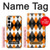 S3421 Noir Orange Blanc Argyle Plaid Etui Coque Housse pour Samsung Galaxy A35 5G