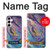 S3676 Pierre de marbre abstraite colorée Etui Coque Housse pour Samsung Galaxy A35 5G