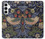 S3791 William Morris Strawberry Thief Fabric Etui Coque Housse pour Samsung Galaxy A35 5G