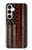 S3804 Graphique de drapeau de ligne rouge en métal de pompier Etui Coque Housse pour Samsung Galaxy A35 5G
