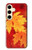 S0479 feuille d'érable Etui Coque Housse pour Samsung Galaxy S24