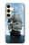 S1096 Bateau à voile dans un océan Etui Coque Housse pour Samsung Galaxy S24