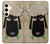 S2826 Mignon Noir Sheep Dormir Dessin Etui Coque Housse pour Samsung Galaxy S24