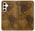 S2861 Carte antique du monde Etui Coque Housse pour Samsung Galaxy S24