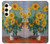 S2937 Claude Monet Bouquet de tournesols Etui Coque Housse pour Samsung Galaxy S24