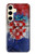 S3313 Croatie Drapeau graphique Football Millésime Etui Coque Housse pour Samsung Galaxy S24