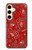 S3354 Rouge classique Bandana Etui Coque Housse pour Samsung Galaxy S24