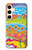 S3407 hippie Art Etui Coque Housse pour Samsung Galaxy S24
