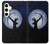 S3489 Indian Lune Chasseur Etui Coque Housse pour Samsung Galaxy S24