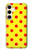 S3526 Rouge tache à pois Etui Coque Housse pour Samsung Galaxy S24