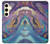 S3676 Pierre de marbre abstraite colorée Etui Coque Housse pour Samsung Galaxy S24
