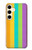 S3678 Vertical arc-en-ciel coloré Etui Coque Housse pour Samsung Galaxy S24