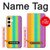 S3678 Vertical arc-en-ciel coloré Etui Coque Housse pour Samsung Galaxy S24