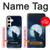 S3693 Pleine lune du loup blanc sinistre Etui Coque Housse pour Samsung Galaxy S24