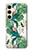S3697 Oiseaux de la vie des feuilles Etui Coque Housse pour Samsung Galaxy S24