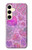 S3710 Coeur d'amour rose Etui Coque Housse pour Samsung Galaxy S24