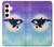 S3807 Killer Whale Orca Lune Pastel Fantaisie Etui Coque Housse pour Samsung Galaxy S24