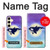 S3807 Killer Whale Orca Lune Pastel Fantaisie Etui Coque Housse pour Samsung Galaxy S24