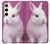S3870 Mignon bébé lapin Etui Coque Housse pour Samsung Galaxy S24