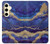 S3906 Marbre violet bleu marine Etui Coque Housse pour Samsung Galaxy S24