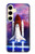S3913 Navette spatiale nébuleuse colorée Etui Coque Housse pour Samsung Galaxy S24