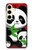 S3929 Panda mignon mangeant du bambou Etui Coque Housse pour Samsung Galaxy S24