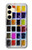 S3956 Graphique de boîte à palette aquarelle Etui Coque Housse pour Samsung Galaxy S24