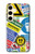 S3960 Collage d'autocollants de signalisation de sécurité Etui Coque Housse pour Samsung Galaxy S24
