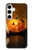 S1083 Citrouille araignée bougies Halloween Etui Coque Housse pour Samsung Galaxy S24 Plus